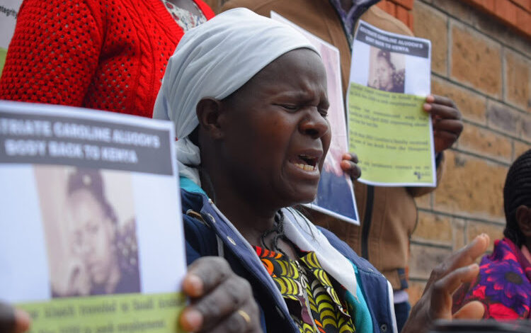 KENYAN FAMILIES AGONISE AS LOVED ONES’ BODIES ARE HELD IN MIDDLE EAST