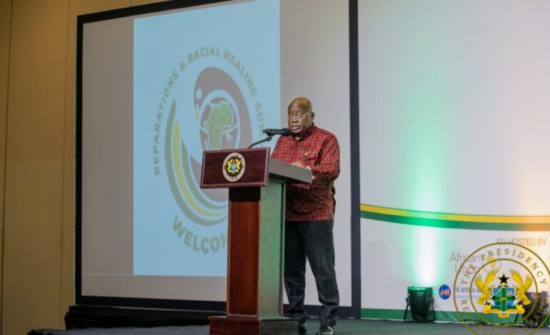  GHANA PRESIDENT SAYS AFRICAN REPARATIONS ARE LONG OVERDUE