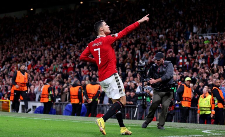  RONALDO SCORES AS MAN UTD REACH EUROPA LEAGUE LAST 16