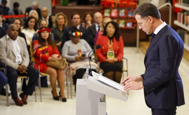  NETHERLANDS APOLOGIZES FOR ITS ROLE IN SLAVE TRADE