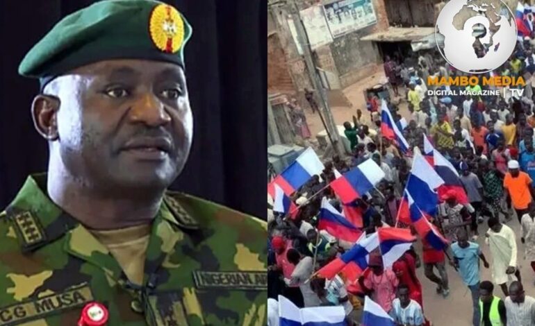  NIGERIA’S DEFENSE CHIEF ISSUES STERN WARNING FOR FLYING RUSSIAN FLAGS
