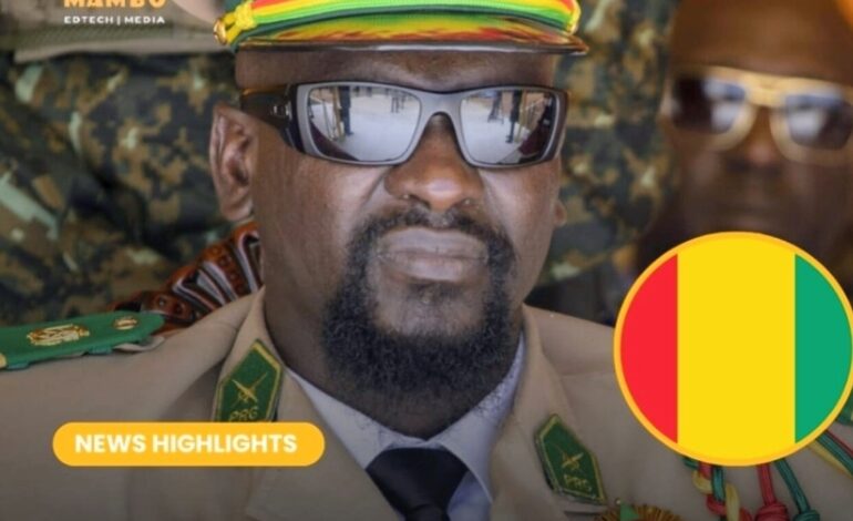 GUINEA JUNTA LEADER MAMADY DOUMBOUYA DECLARED ELECTED PRESIDENT