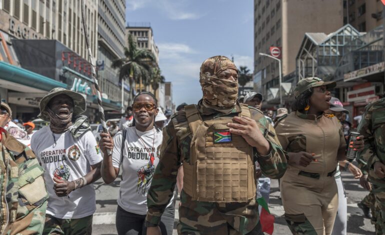 MASS PROTESTS IN SOUTH AFRICA CALL FOR STRONGER BORDER CONTROLS, DEPORTATION OF UNDOCUMENTED MIGRANTS