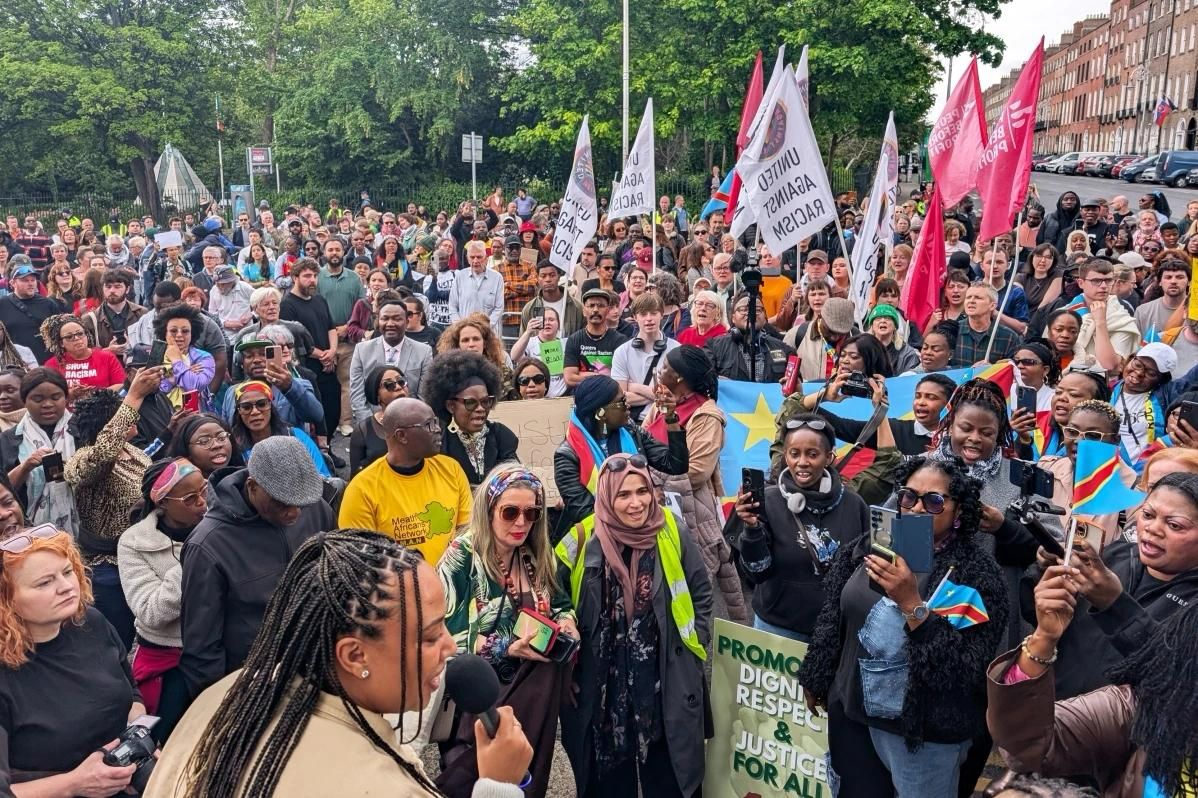 IRELAND ERUPTS IN PROTEST AFTER DEATH OF CONGOLESE MAN RESTRAINED BY SECURITY GUARDS